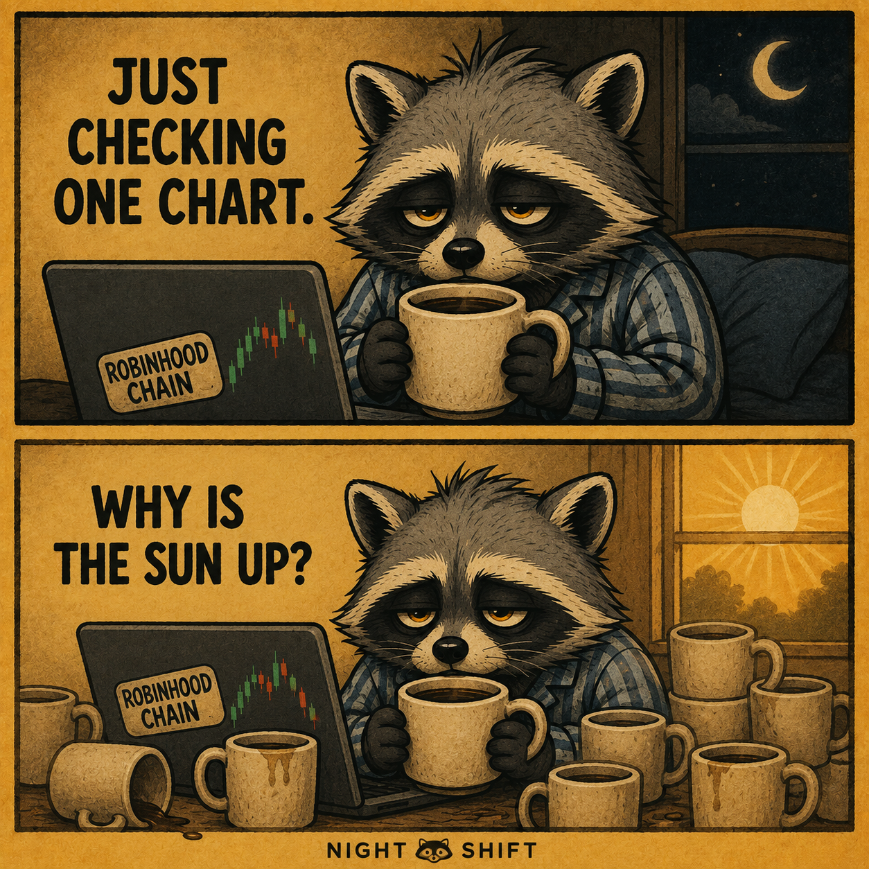 Just checking one chart. Why is the sun up?